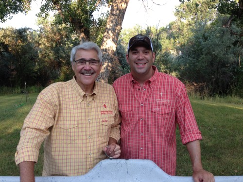 Stuart and Dan styling in our New Orvis Eagle Nest Lodge Shirts!