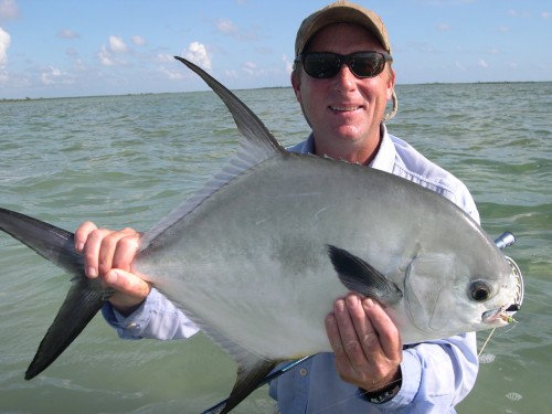 Permit caught in Xcalak, Mexico