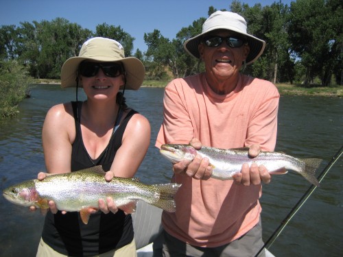 Blaise and Lanie with a double Rainbow