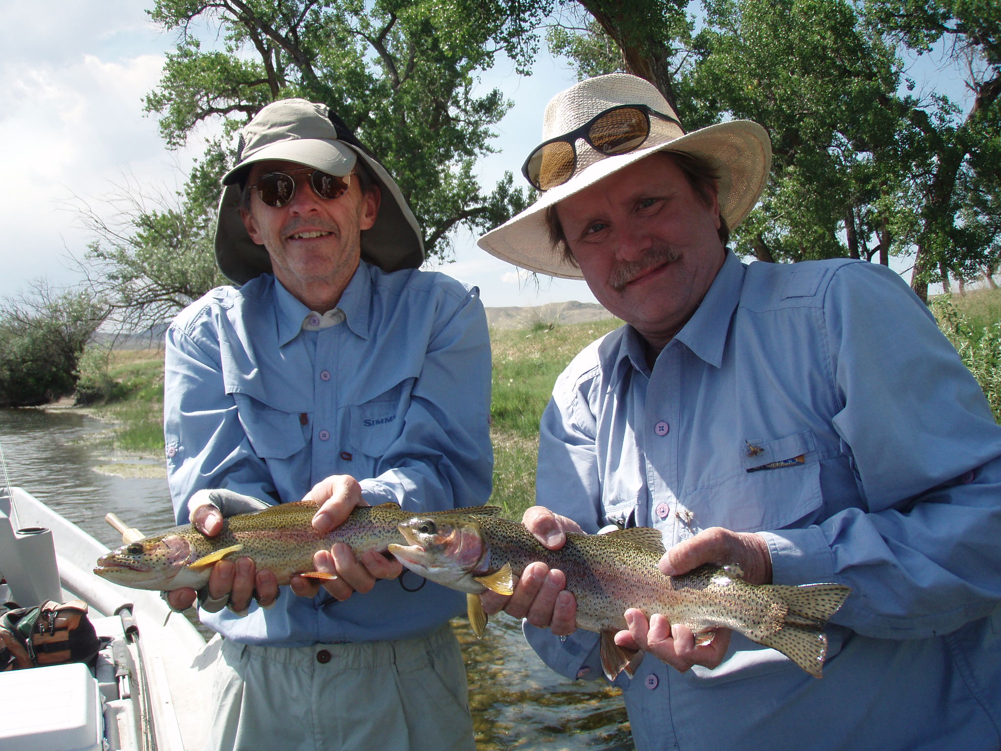 Both Rainbows caught on Parachute Hoppers. 